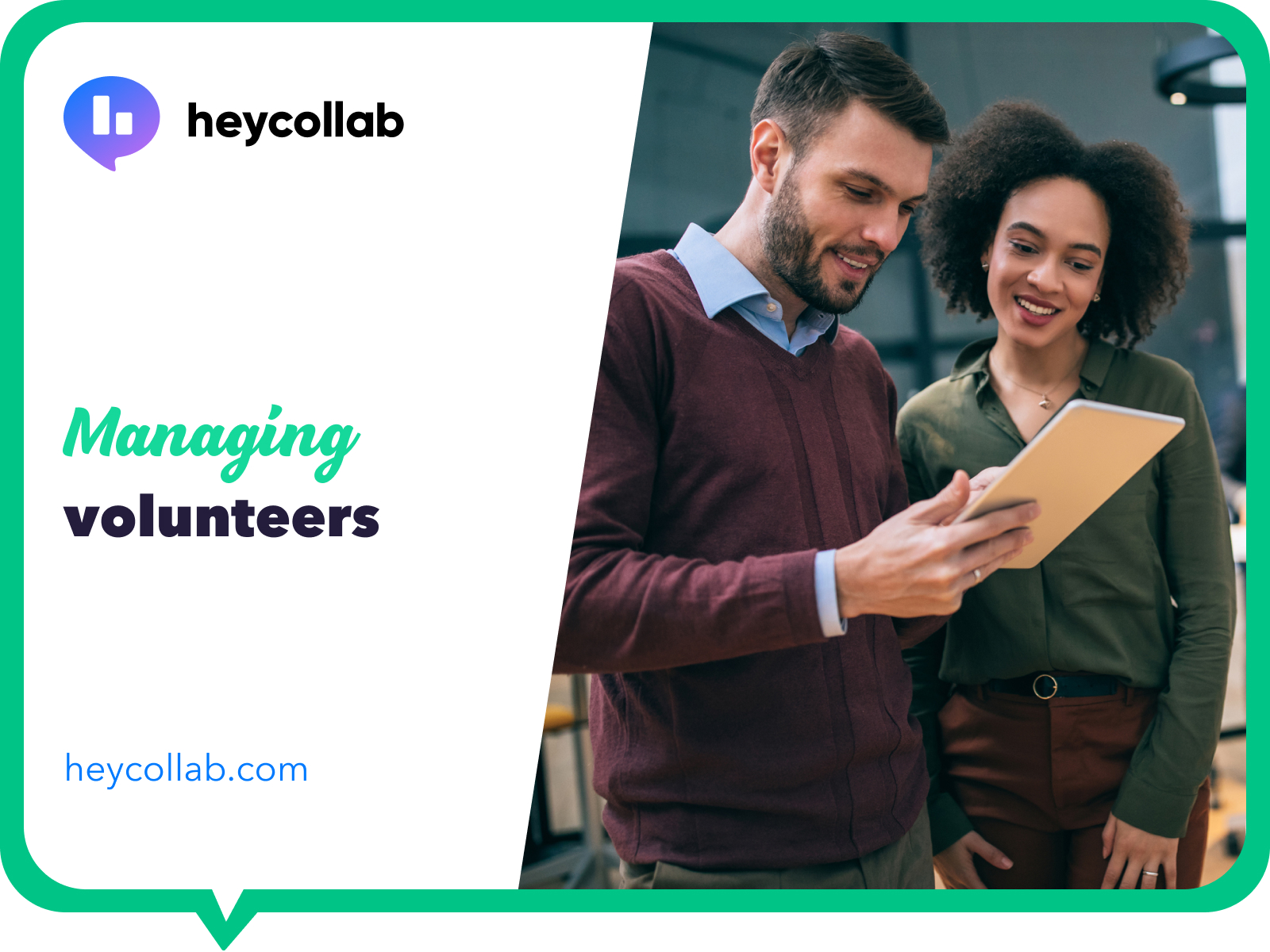 Manage volunteers -Heycollab